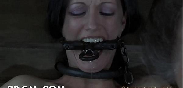  Restrained girl made to submit to fellow horny demands